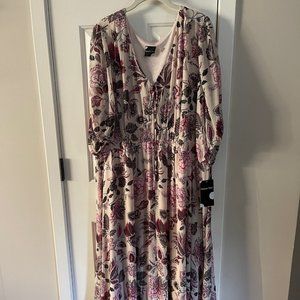 New Maison Tara Amethyst Plus Floral Maxi Dress Size 24W